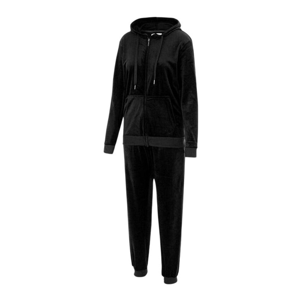 Miso Womens/Ladies Velour Tracksuit Set / Black
